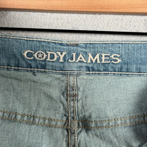 Cody James Mens Light Wash Bootcut Denim Jeans CJSP20J09 Blue 36W x 34L - Picture 9 of 14